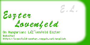 eszter lovenfeld business card